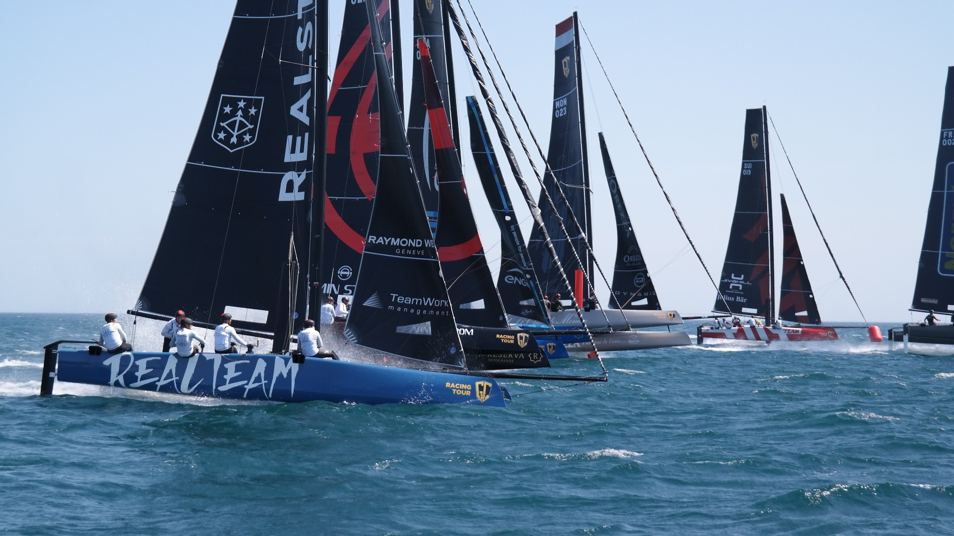Reaching start in the GC32 Racing Tour